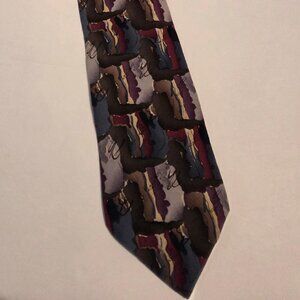 Men’s Vintage Tie Jerry Garcia Stonehenge Collection Geometric Shapes MultiColor